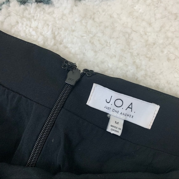 J.O.A. Black Side Ruched Drawstring Mini Skirt - Picture 9 of 9